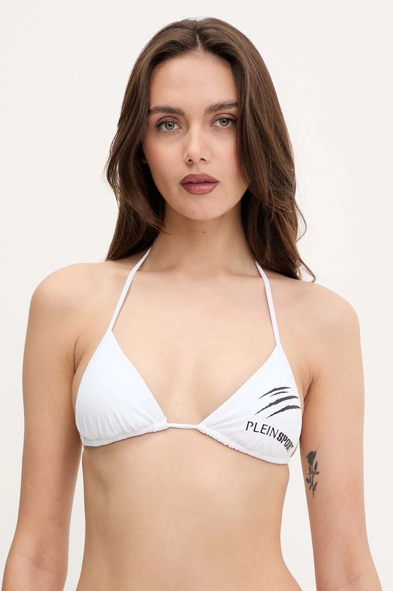 Bikini top PLEIN SPORT χωρίς μεταλλικές μπανέλες λευκό PS25WTP01