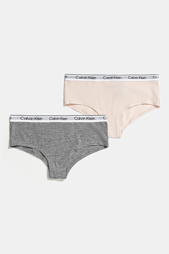 Calvin Klein Underwear figi dziecięce 2-pack drobny wzór szary G80G800727.PPYA