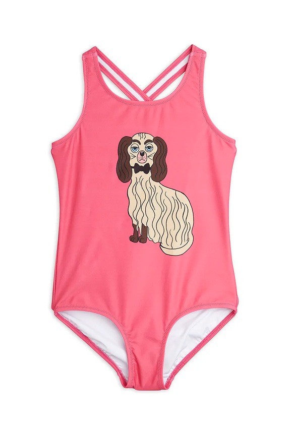Ολόσωμο παιδικό μαγιό Mini Rodini Dashing dog μαλακό ροζ 1100006428