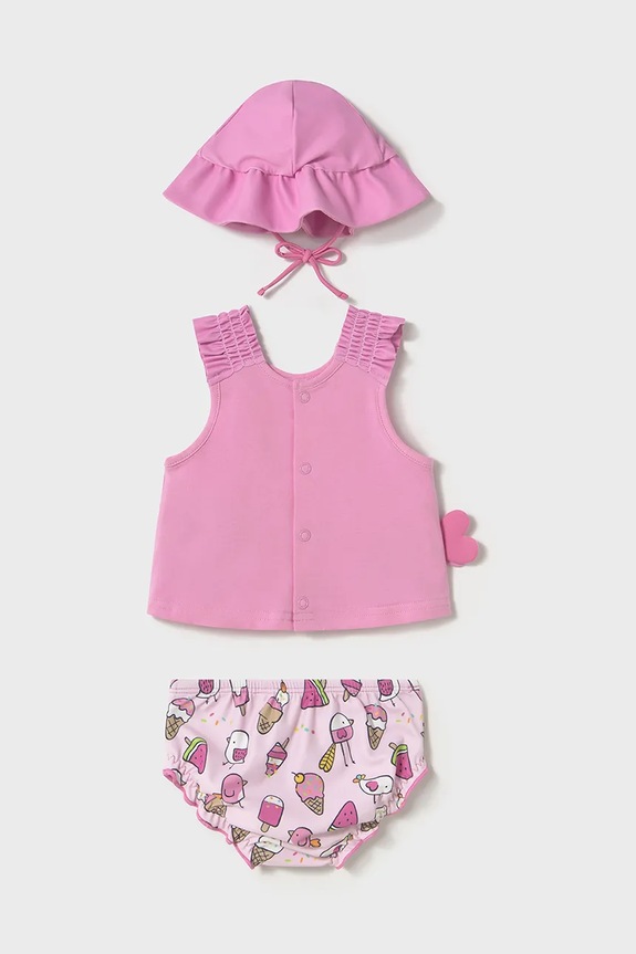 Бебешки бански комплект Mayoral Newborn 1668.2M.Newborn.PPYH розов SS25