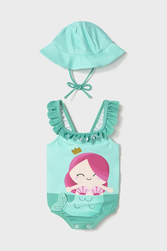 Mayoral Newborn costum de baie pentru bebeluși 1764.1P.Newborn.PPYH turcoaz SS25