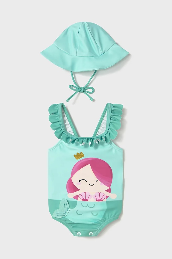 Mayoral Newborn costum de baie pentru bebeluși 1764.1P.Newborn.PPYH turcoaz SS25
