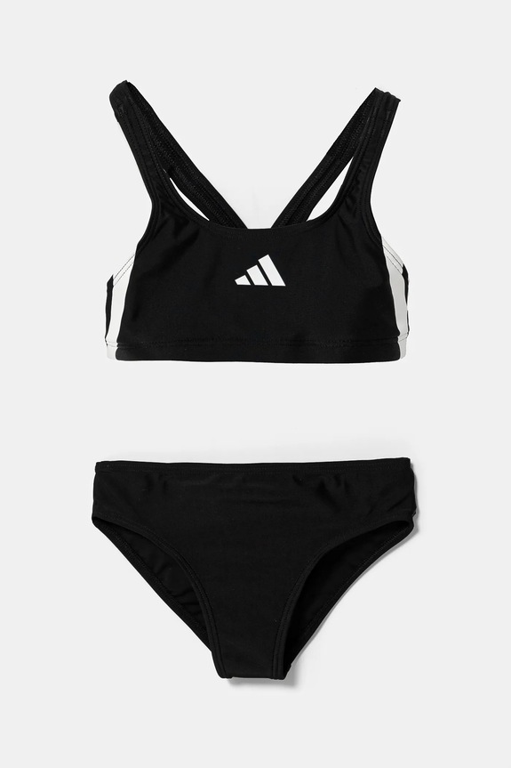 Dvojdielne detské plavky adidas Performance potlač čierna JN6581