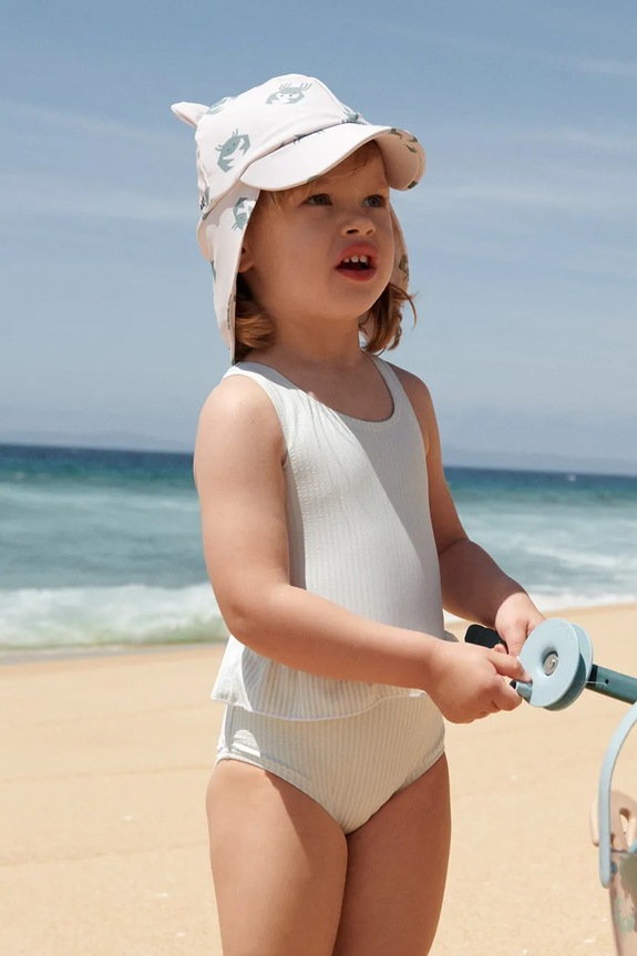 Jednodielne detské plavky Liewood Amara Stripe Swimsuit mäkké modrá LW19982