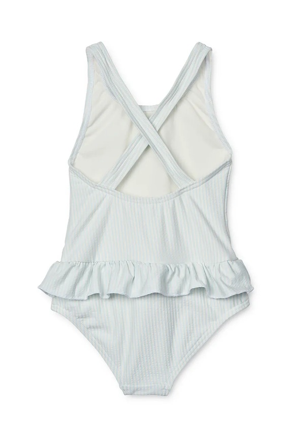 Dievča Jednodielne detské plavky Liewood Amara Stripe Swimsuit LW19982 modrá