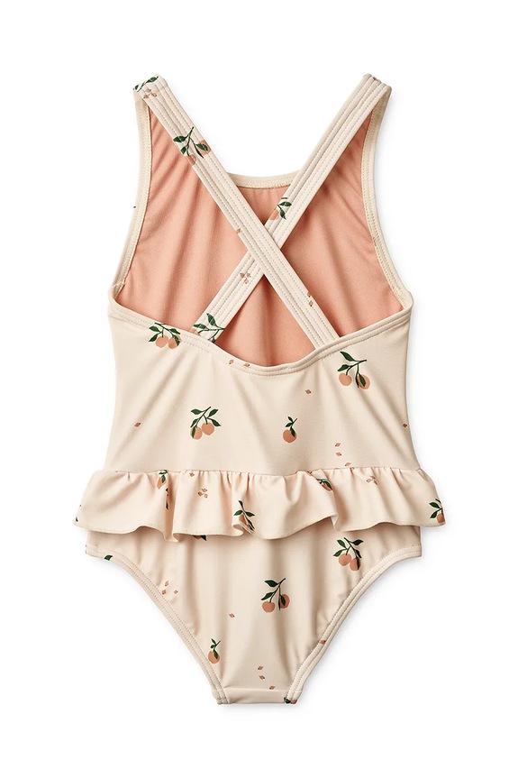 Jednodílné dětské plavky Liewood Amara Printed Swimsuit LW19983 béžová SS25