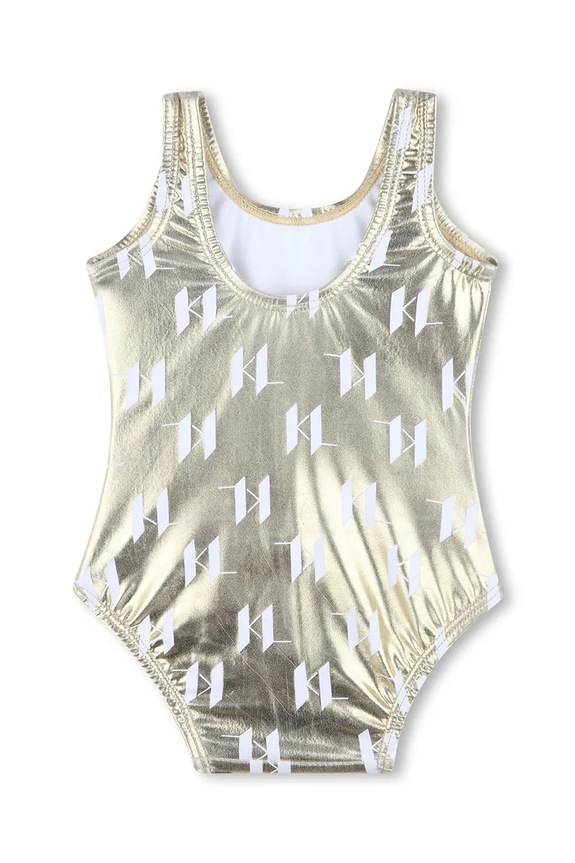 Karl Lagerfeld costum de baie dintr-o bucată pentru copii Z30516.67.81 aur SS25