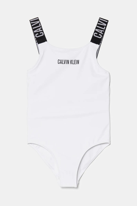 Calvin Klein Jeans costum de baie dintr-o bucată pentru copii moale alb KY0KY00098.PPYA