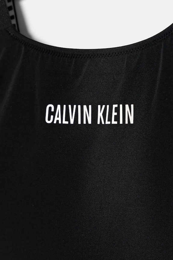 Fete Calvin Klein Jeans costum de baie dintr-o bucată pentru copii KY0KY00098.PPYA negru