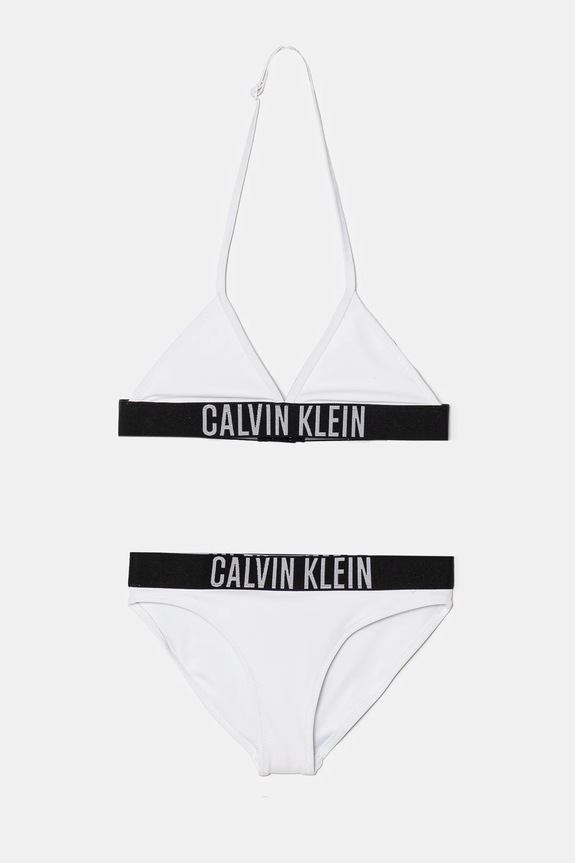 Calvin Klein Jeans dwuczęściowy strój kąpielowy dziecięcy komplet biały KY0KY00090.PPYA