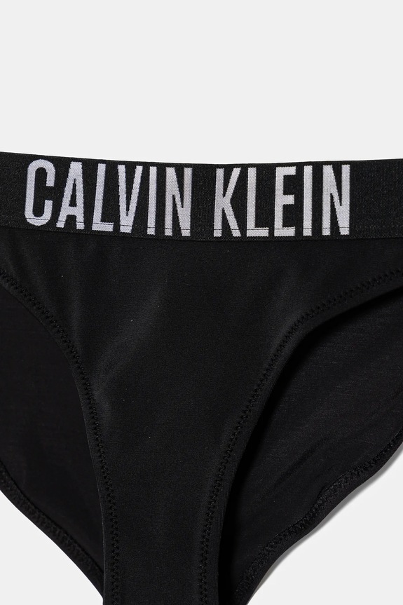 Fete Calvin Klein Jeans costum de baie pentru copii din două piese KY0KY00090.PPYA negru