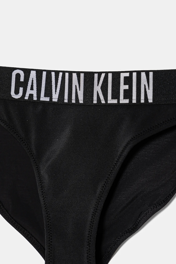 Fete Calvin Klein Jeans costum de baie pentru copii din două piese KY0KY00090.PPYA negru