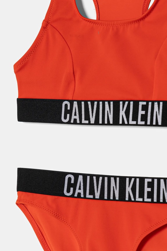 Fete Calvin Klein Jeans costum de baie pentru copii din două piese KY0KY00091.PPYA rosu