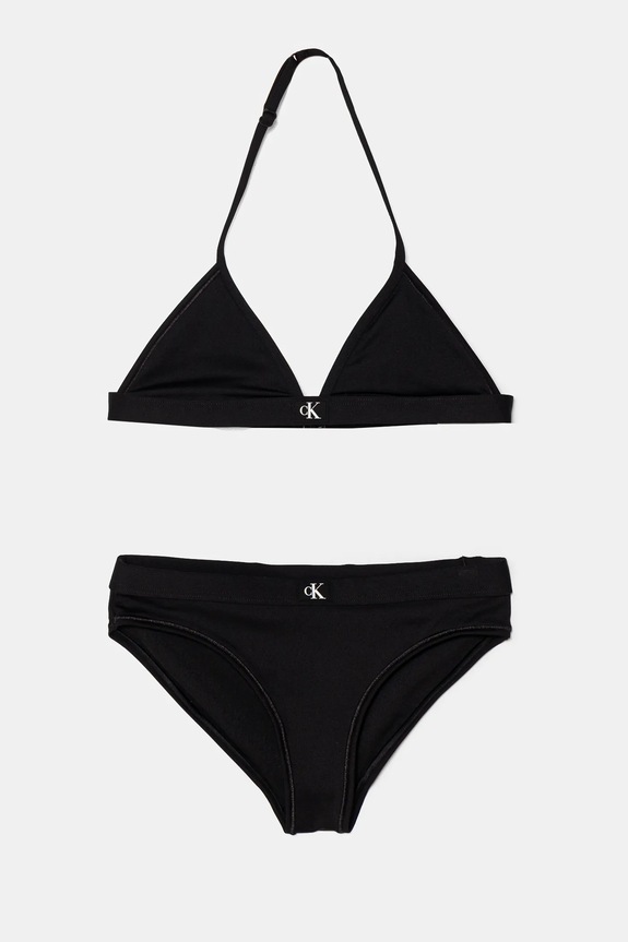 Calvin Klein Jeans dwuczęściowy strój kąpielowy komplet czarny KY0KY00092.PPYA