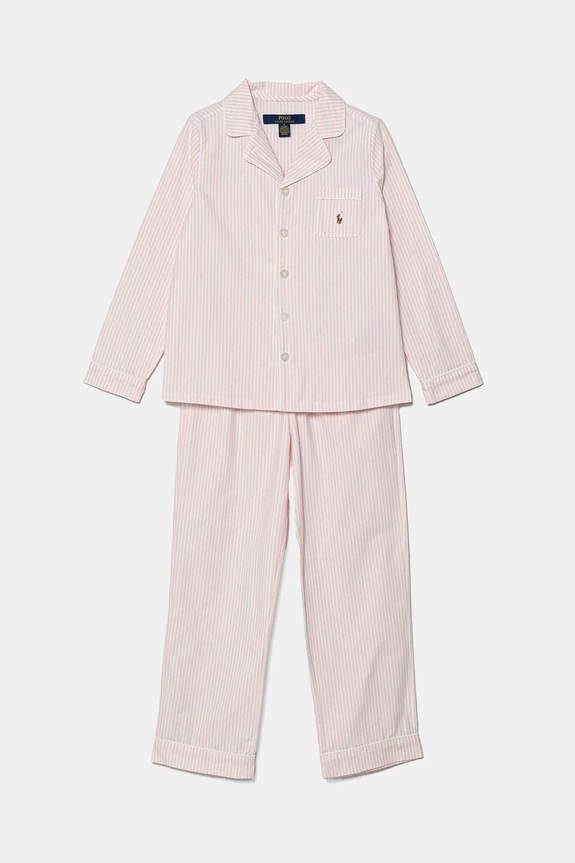 Polo Ralph Lauren piżama bawełniana dziecięca 2-pack komplet różowy 4P0198