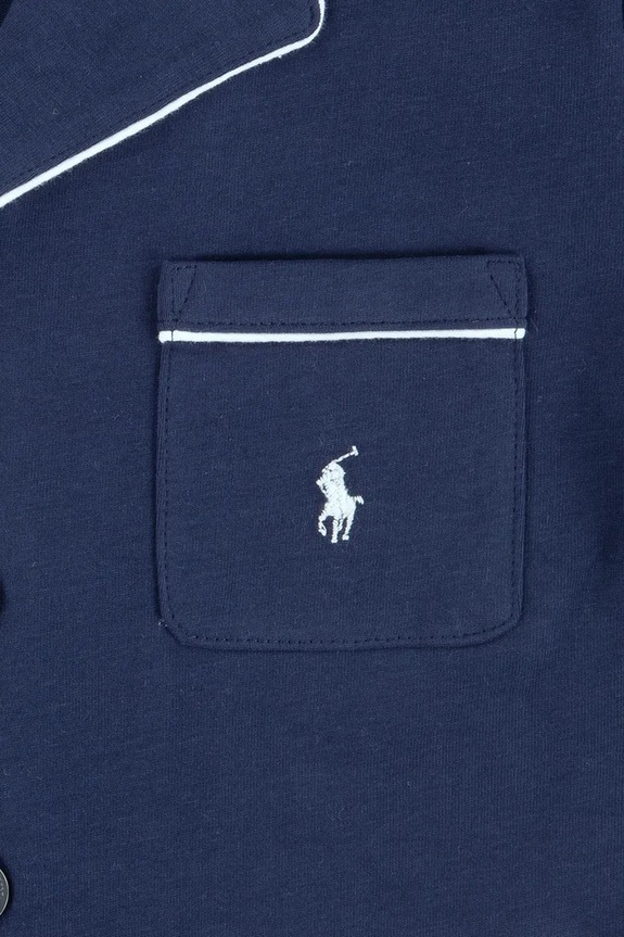 Dječja pamučna pidžama Polo Ralph Lauren mornarsko plava 3P0241