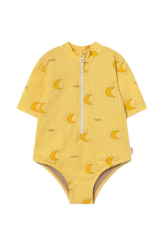 Tinycottons jednoczęściowy strój kąpielowy dziecięcy MIDNIGHT SUN SWIMSUIT SS25.268 żółty SS25