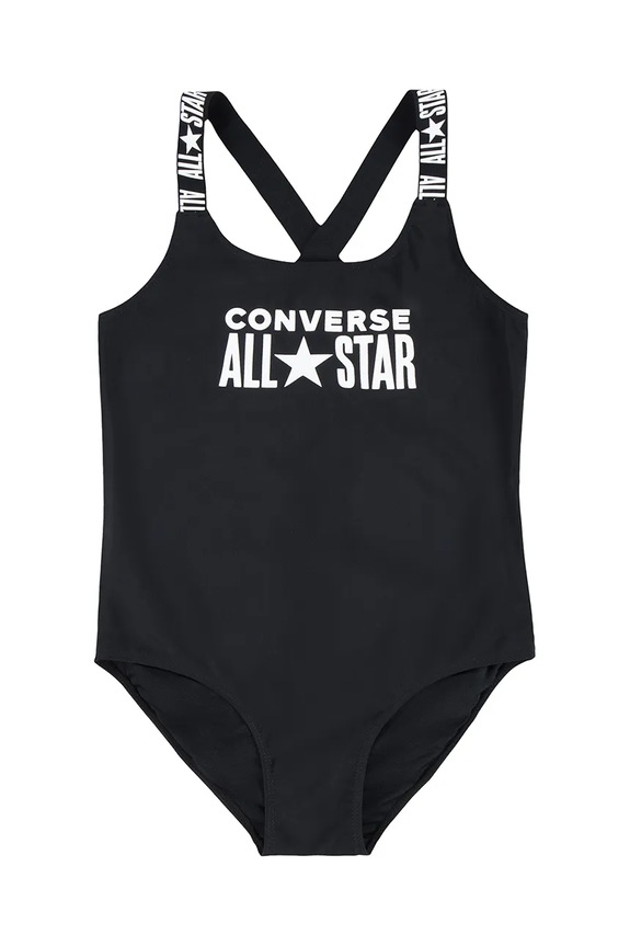 Converse jednoczęściowy strój kąpielowy dziecięcy miękka czarny 3CD456