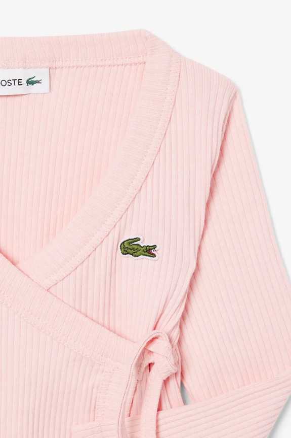 Dziewczynka Lacoste komplet bawełniany niemowlęcy 4J8406 pomarańczowy