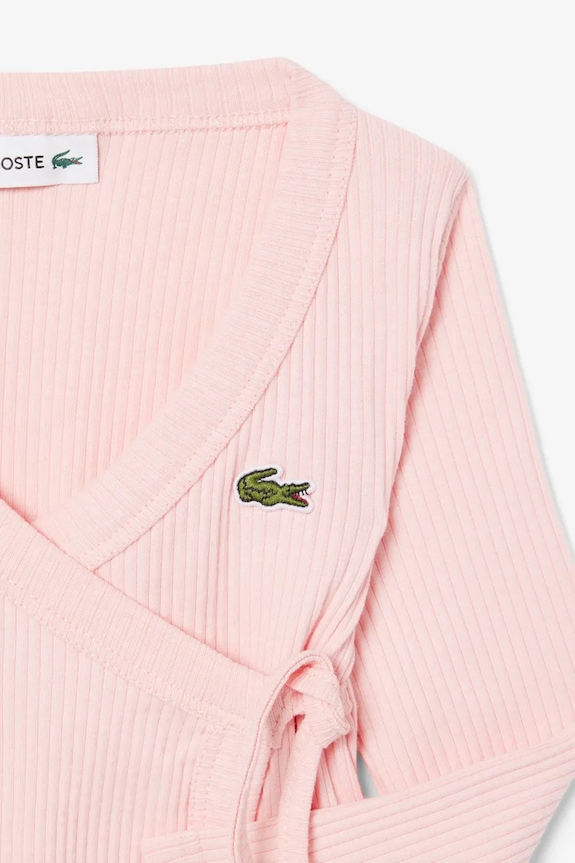 Dziewczynka Lacoste komplet bawełniany niemowlęcy 4J8406 pomarańczowy