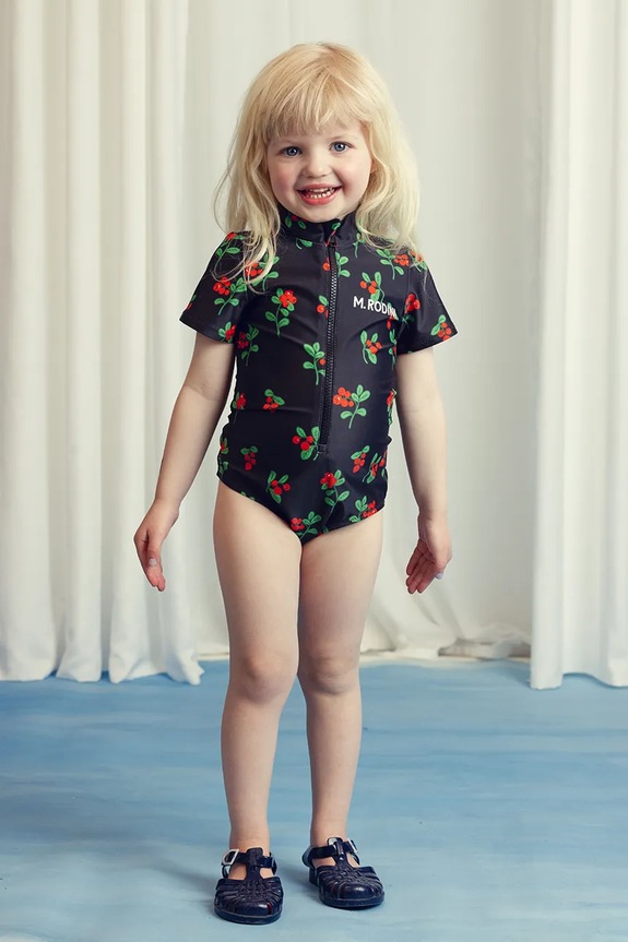 Mini Rodini costume intero bambino/a Lingonberries morbida nero 2528010299