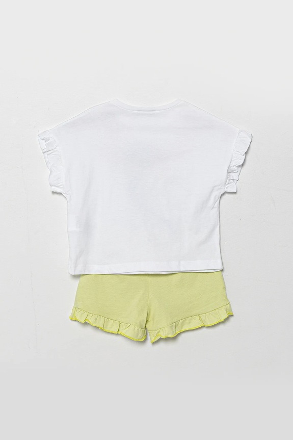 United Colors of Benetton gyerek pamut pizsama 2 db 30960P08C.G.Seasonal fehér SS25