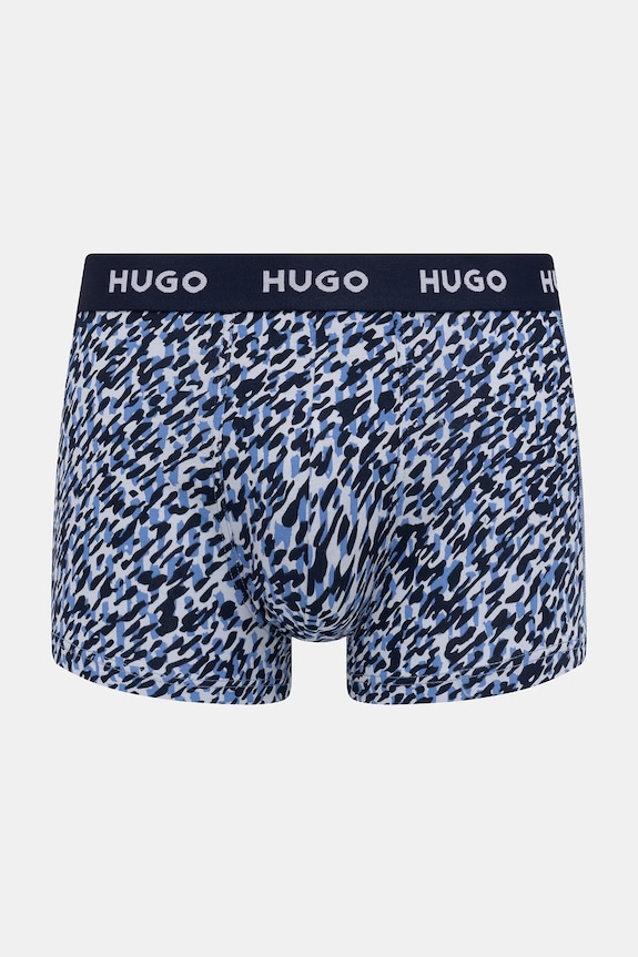 HUGO boxeri pentru bărbați, din bumbac cu elastan TRIPLET DESIGN pachet de 3 50532550 albastru SS26