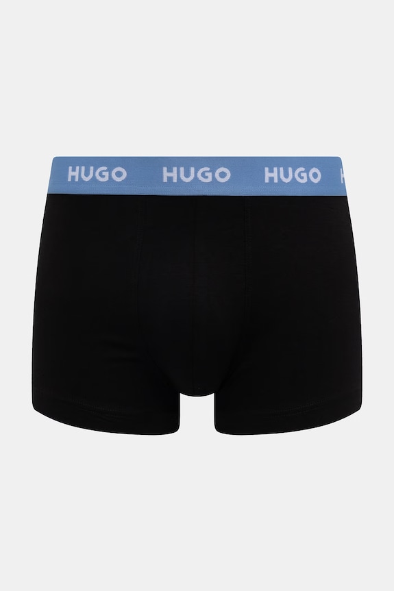 Îmbrăcăminte HUGO boxeri pentru bărbați, din bumbac cu elastan TRIPLET DESIGN pachet de 3 50532550 albastru