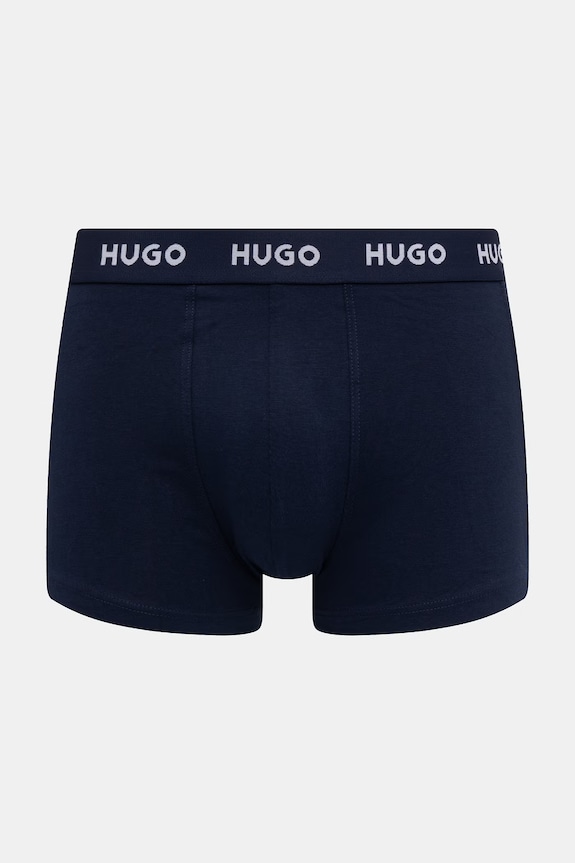 HUGO boxeralsó férfi pamut elasztánnal TRIPLET DESIGN 3-as csomag kék 50532550