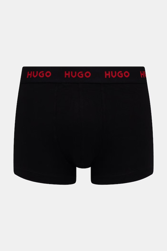 HUGO boxeri bărbați din bumbac cu elastan TRIPLET DESIGN pachet de 3 50532550 albastru SS26
