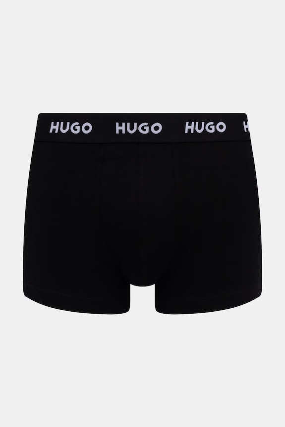 HUGO boxeri bărbați din bumbac cu elastan TRIPLET DESIGN pachet de 3 albastru 50532550