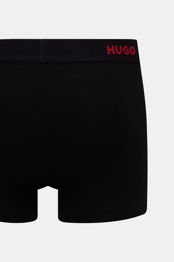 HUGO boxeri bărbați din bumbac cu elastan TRIPLET DESIGN pachet de 3 50532550 albastru