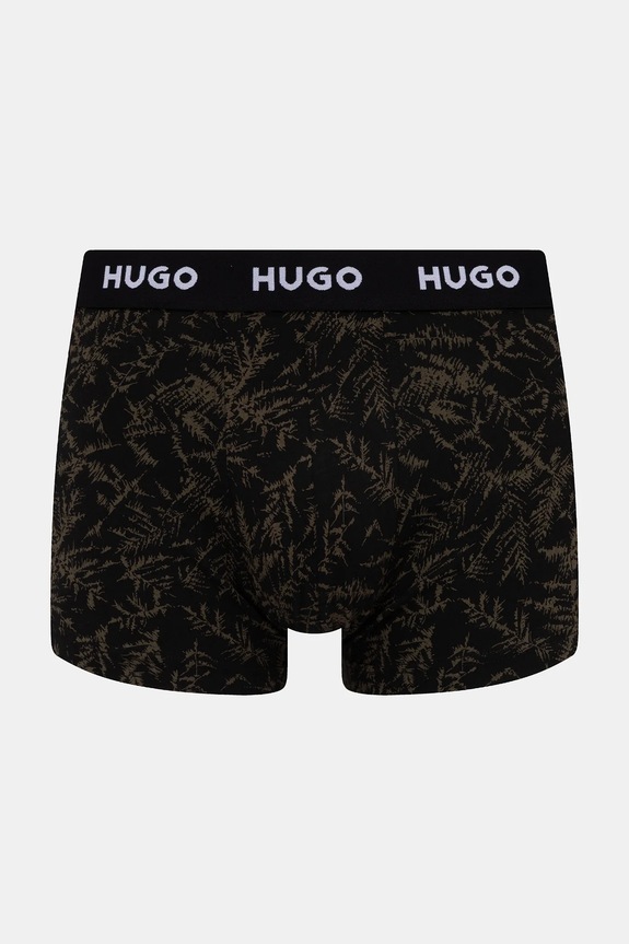Oblečenie HUGO boxerky pánske bavlnené s elastanom TRIPLET DESIGN 3-pak 50532550 zelená
