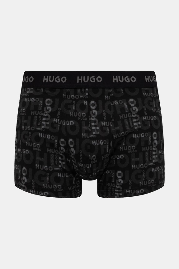 Îmbrăcăminte HUGO Boxeri bărbați din bumbac cu elastan TRIPLET DESIGN pachet de 3 50532550 gri
