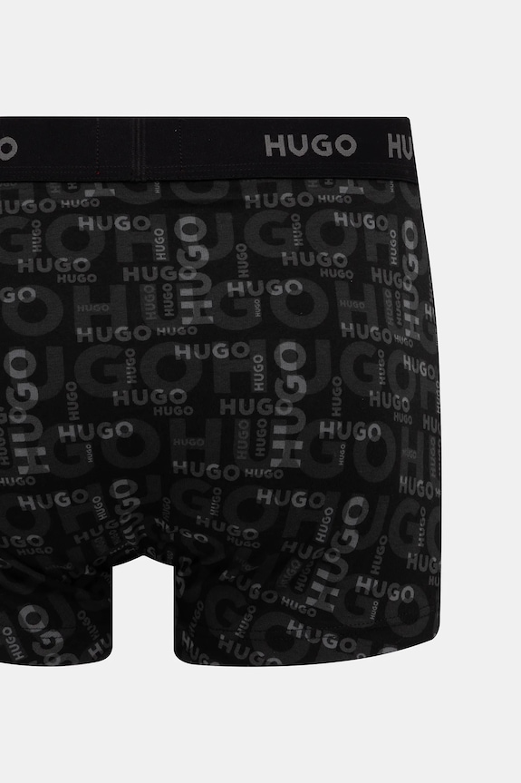 HUGO Boxeri bărbați din bumbac cu elastan TRIPLET DESIGN pachet de 3 50532550