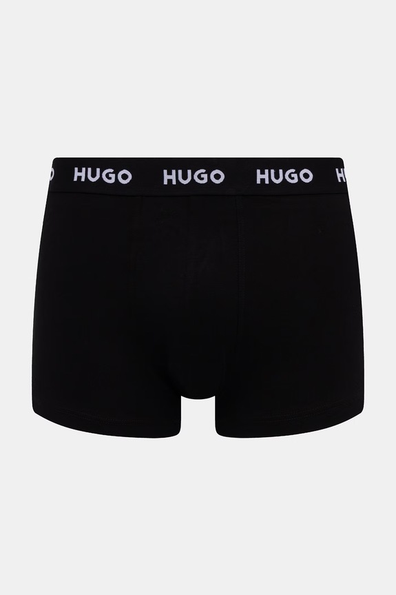 HUGO boxeri bărbați din bumbac cu elastan TRIPLET DESIGN pachet de 3 verde 50532550