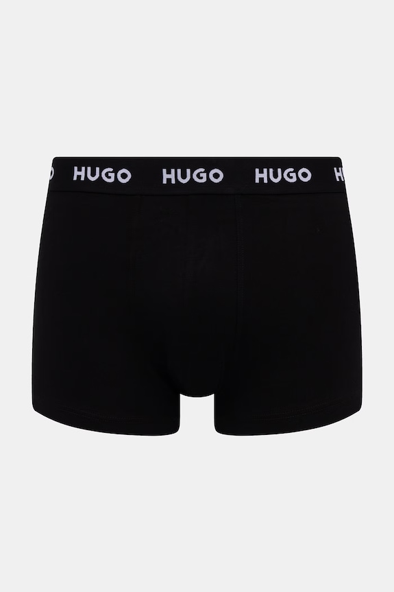 HUGO boxeri bărbați din bumbac cu elastan TRIPLET DESIGN pachet de 3 verde 50532550