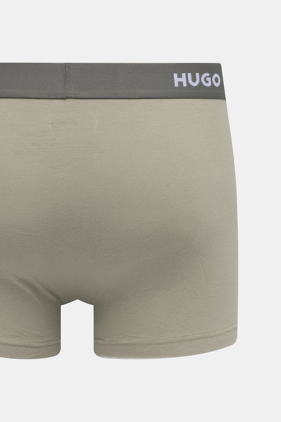 HUGO boxeri bărbați din bumbac cu elastan TRIPLET DESIGN pachet de 3 50532550 verde