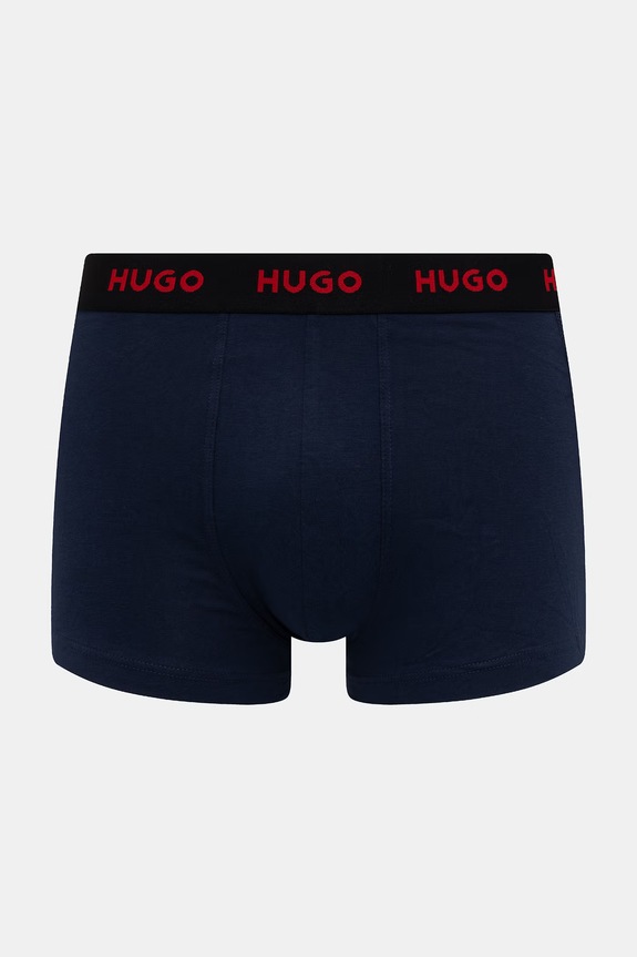 HUGO боксери чоловічі бавовняні з еластаном TRUNK TRIPLET PACK 3 шт. червоний 50532611