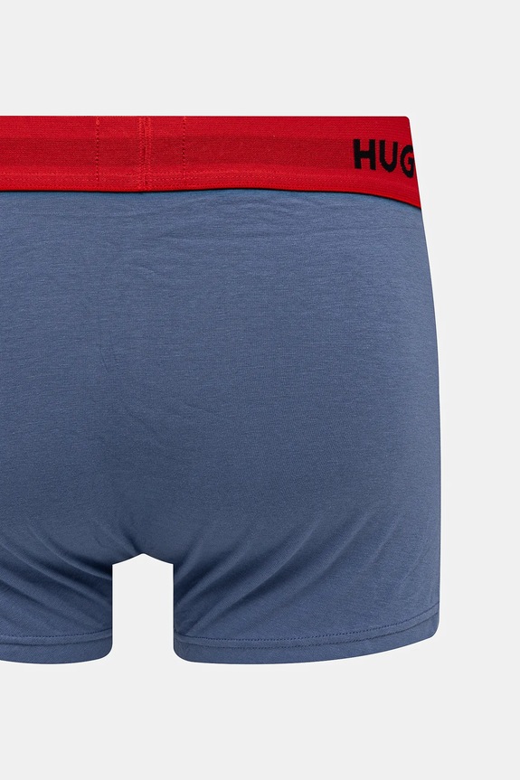 HUGO boxeri bărbătești din bumbac cu elastan TRUNK TRIPLET PACK pachet de 3 50532611 rosu
