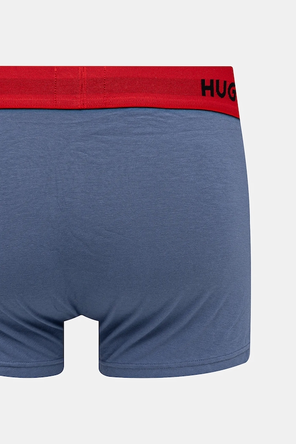 HUGO boxeri bărbătești din bumbac cu elastan TRUNK TRIPLET PACK pachet de 3 50532611 rosu