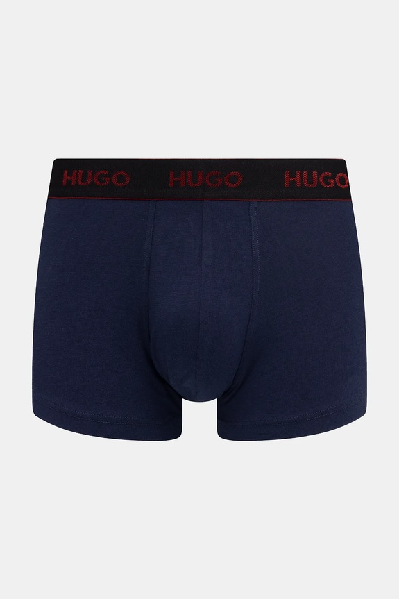 Oblečenie HUGO boxerky pánske bavlnené s elastanom TRUNK TRIPLET PACK 3-pak 50532611 červená