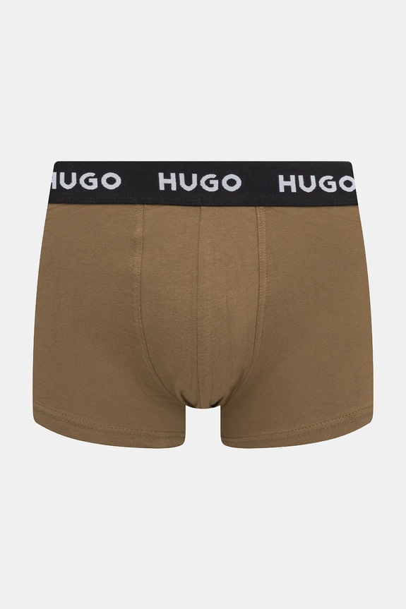 Oblečenie HUGO boxerky pánske bavlnené s elastanom TRUNK TRIPLET PACK 3-pak 50532611 červená