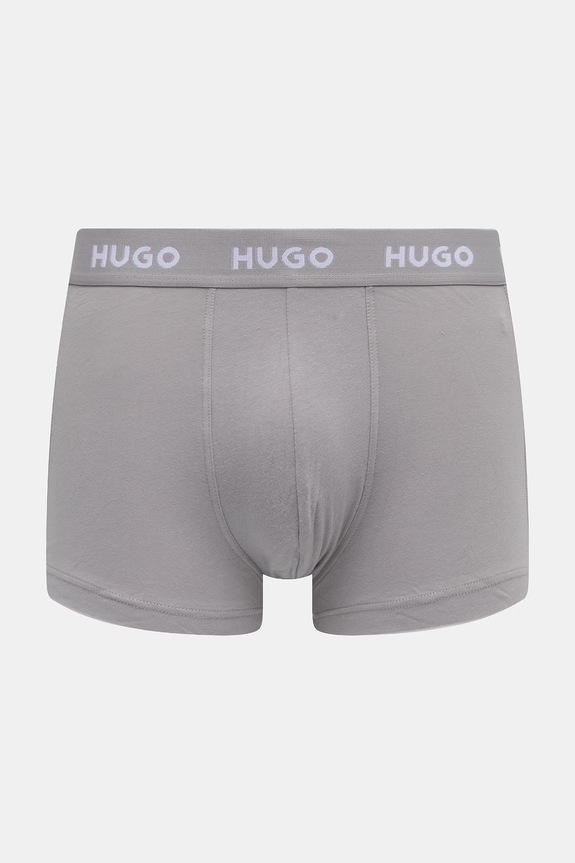 HUGO boxeri bărbați din bumbac cu elastan TRUNK TRIPLET PACK pachet de 3 50532611 bleumarin AA00