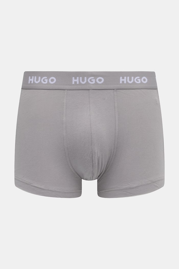 HUGO boxeri bărbați din bumbac cu elastan TRUNK TRIPLET PACK pachet de 3 50532611 bleumarin AA00