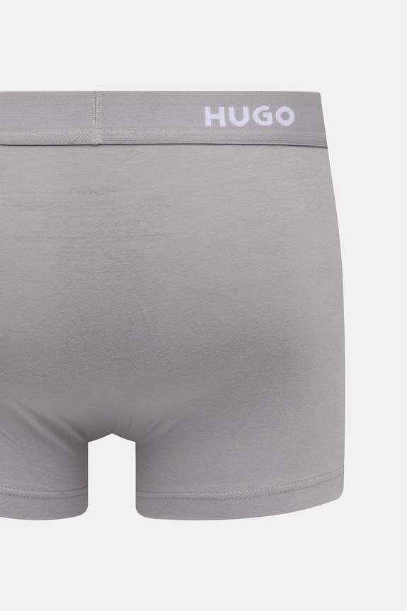HUGO boxeri bărbați din bumbac cu elastan TRUNK TRIPLET PACK pachet de 3 50532611 bleumarin