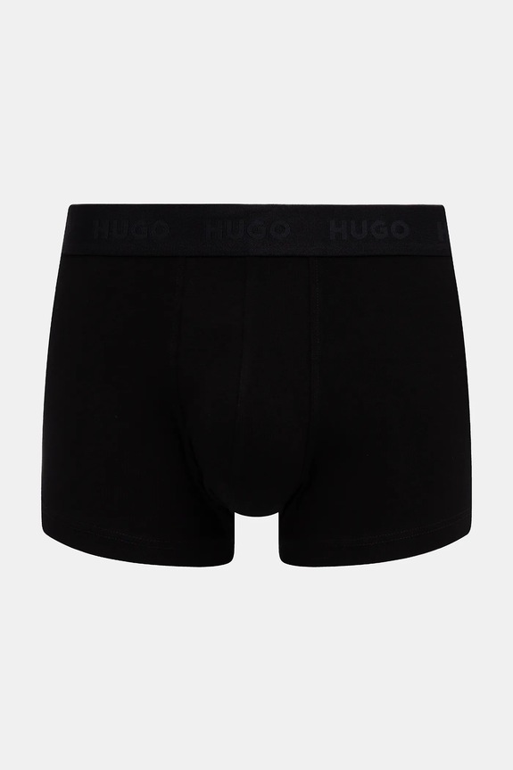 Îmbrăcăminte HUGO boxeri bărbați de bumbac cu elastan TRUNK TRIPLET PACK pachet de 3 50532611 burgundia