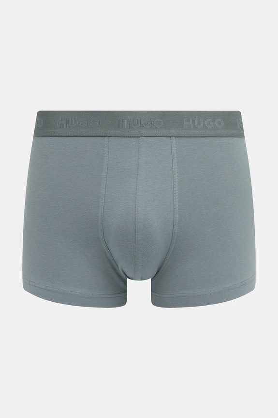 HUGO boxeri bărbați de bumbac cu elastan TRUNK TRIPLET PACK pachet de 3 burgundia 50532611