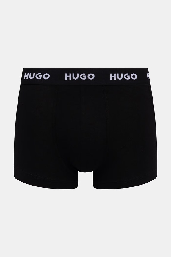 Îmbrăcăminte HUGO boxeri bărbați din bumbac cu elastan TRUNK TRIPLET PACK pachet de 3 50532611 violet