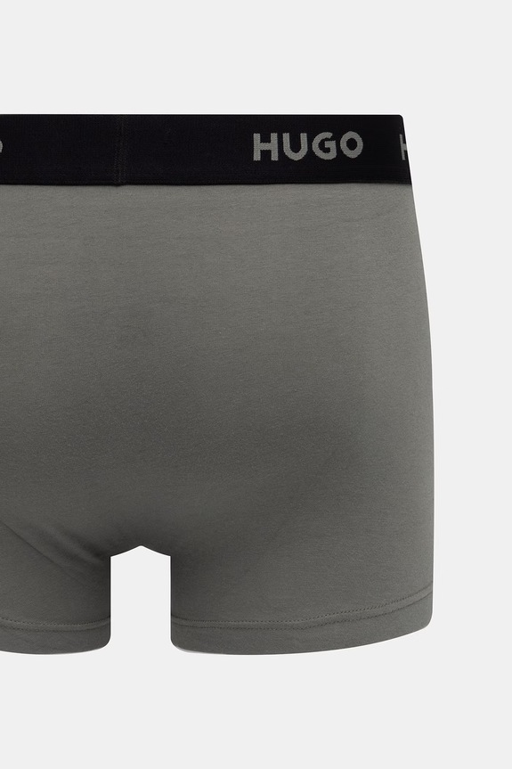 HUGO boxeri bărbați din bumbac cu elastan TRUNK TRIPLET PACK pachet de 3 50532611